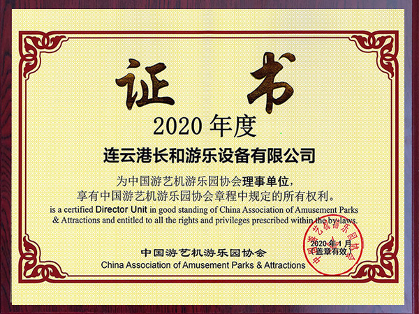 重要中国游艺机游乐园协会理事单位